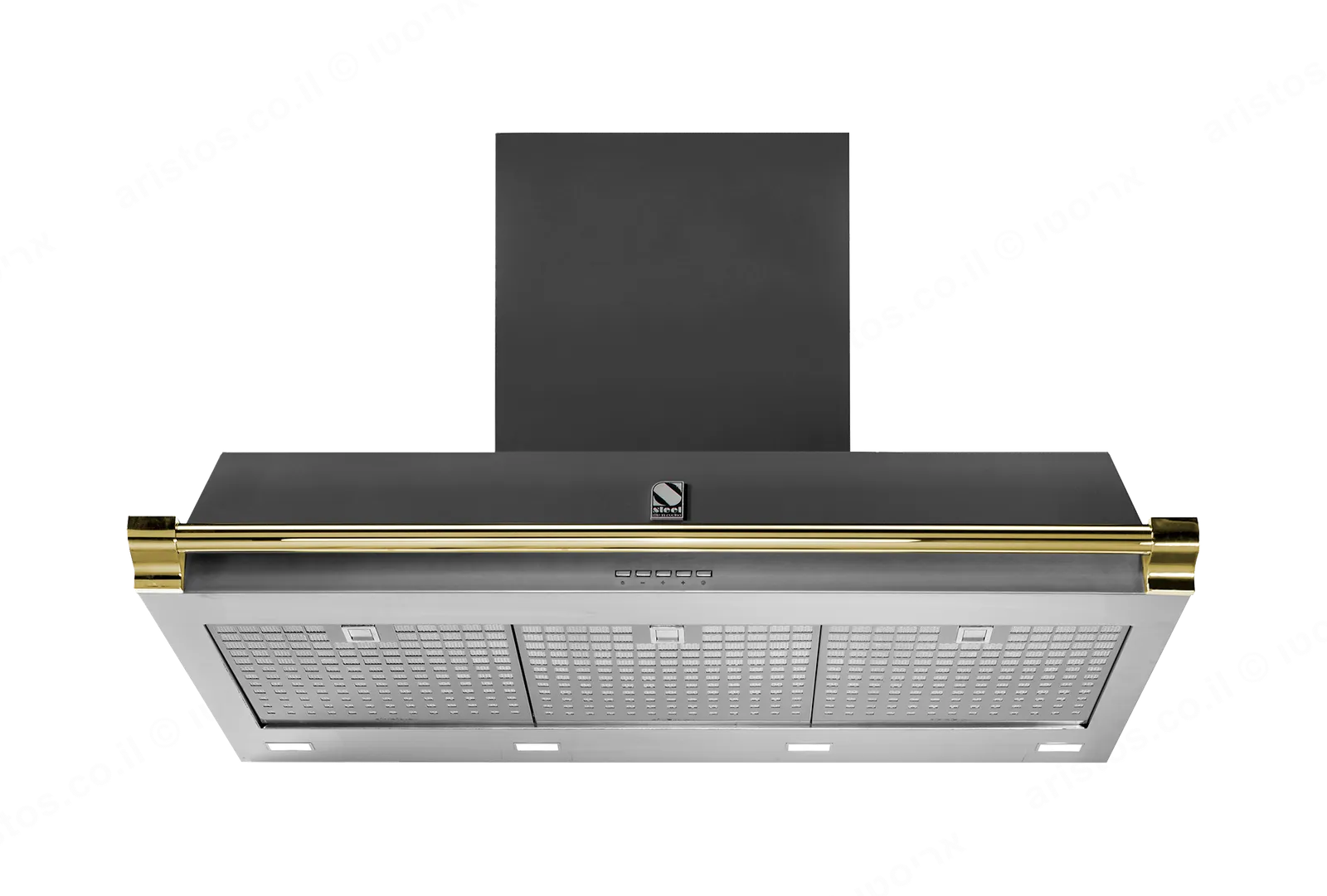 Steel קולט אדים 90 ס"מ סדרת Ascot תוצרת Steel דגם AKL90 גימור שחור פחם — תמונה 4